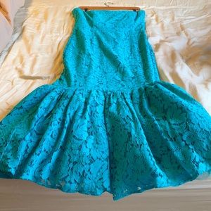 ASOS bandeau trumpet hem dress